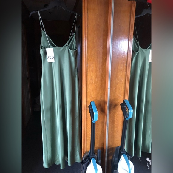ZARA SPARKLY STRAP SLIP DRESS S - Picture 6 of 17